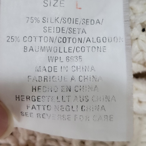 The Woolrich Woman Vintage Cream Fisherman Knit Sweater Size Large - Picture 6 of 13